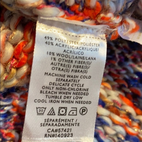 Lou & Grey Loft marled v-neck sweater XS NWT - Picture 7 of 7